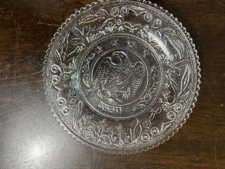 Antique Lacy Sandwich Flint Glass Eapg Cup Plate 1831 American Eagle