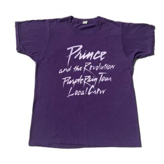 Vintage Prince And The Revolution Purple Rain Tour Crew T - Shirt Men 