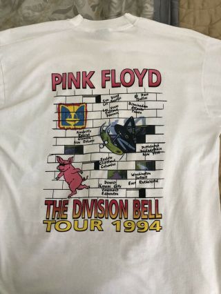 Vintage Pink Floyd Division Bell Tour 1994 T - Shirt