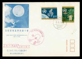 Dr Who 1970 Taiwan China Fdc 10th World Meteorological Day C237540