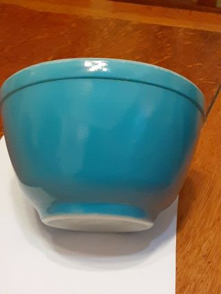 Vintage Pyrex 401 Blue Turquoise Small Nesting Mixing Bowl 1.  5pt.
