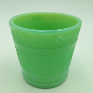 Martha Stewart by Mail Jadeite Green Milk Glass Bucket Votive Candle Holder 2