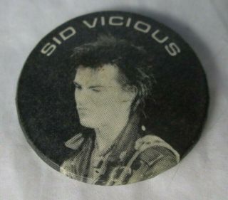Sex Pistols Sid Vicious Vintage 1970s 32mm Badge Pin Button Punk Wave