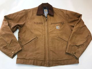 Vintage 90s Carhartt Detroit Blanket Lined Work Jacket Made Usa Size 42