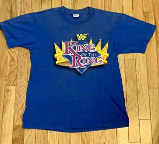 Vintage Wwf King Of The Ring 1995 Official T - Shirt Pro Wrestling Wcw M 20 " X 27 "