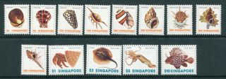 1977 Singapore Gb Qeii Shellfishes & Fishes Definitive Set Stamps U/m Mnh