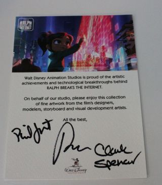 Ralph Breaks The Internet Hand Signed Letter Card Thank You Autograph 70 Fyc