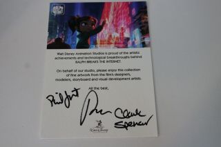 RALPH BREAKS THE INTERNET HAND SIGNED LETTER CARD THANK YOU AUTOGRAPH 70 FYC 2