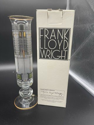 Frank Lloyd Wright Foundation 10 " Vase 1997 - Tree Of Life Design - Omaggio A Glass