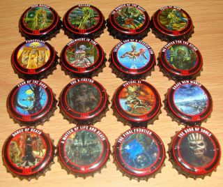 Iron Maiden Trooper Beer Ale Bottle Tops Caps Full Complete Set Of 16 Robinsons