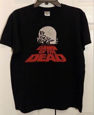 Vintage Dawn Of The Dead T - Shirt (size Med) Zombie,  Twd