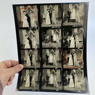 Vintage Photo Contact Sheet Tv Miss America Pageant Unknown Year 2