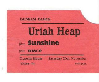 Uriah Heep Concert Ticket Stub 11 - 20 - 71
