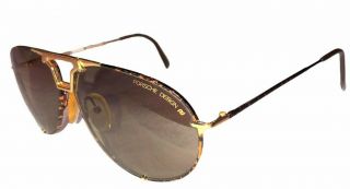 Vintage Porsche Design Carrera Tortoise Gold Sunglasses 5651