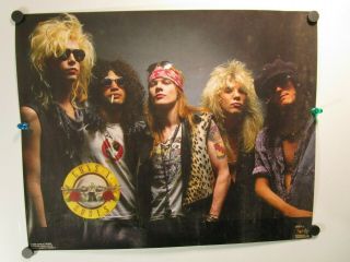 Vintage Guns N Roses Poster 1988 M3173 Funky Enterprises 16 " X 20 "