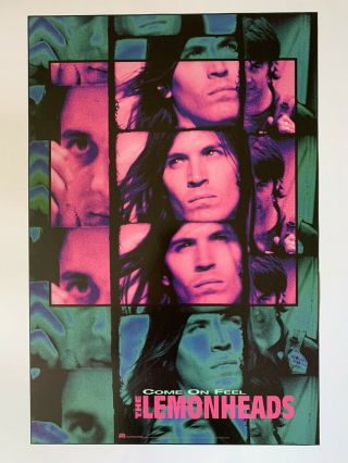 1993 Lemonheads Come On Feel Promo Rock Poster 20” X 30” Evan Dando Ex