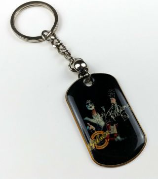 Kiss Band Keychain Ace Frehley Les Paul Gibson Guitar Reunion Tour Era