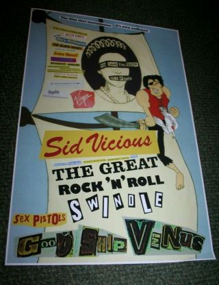 Sex Pistols Sid Vicious The Great Rock N Roll Swindle Punk Rock Poster