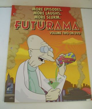 2003 Futurama Volume Two Dvd Promo Trade Print Ad Fox Marketing Slurm