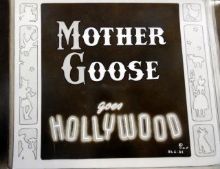 Mother Goose Goes Hollywood Movie Film 8 X 10 Photo Walt Disney 1938 Ak1473