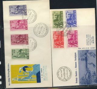 Vietnam 197 - 200 203 - 06 2 Cachet First Day Covers
