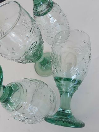 4VTG LIBBEY GLASS GOBLETS ORCHARD FRUIT 7 