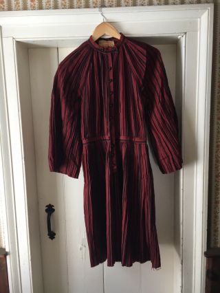Claire Mccardell Vintage Dress - Striped,  Flutter Sleeve,  Pleats - Guc