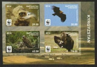 Kyrgyzstan Stamp - Cinereous Vulture - - Wwf Stamp - Nh