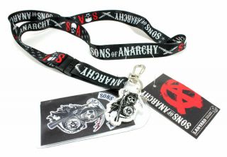 Sons Of Anarchy With Reaper Charm Lanyard Officially Licensed