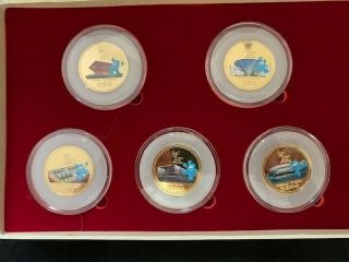 Set Of Five Chinesemedallions From Shanghai Expo 2010,  Beautifully Encapsulated