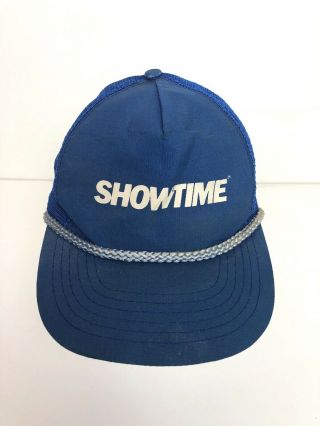 Vintage Showtime Tv Channel Snapback Mesh Trucker Hat Movie Collectible