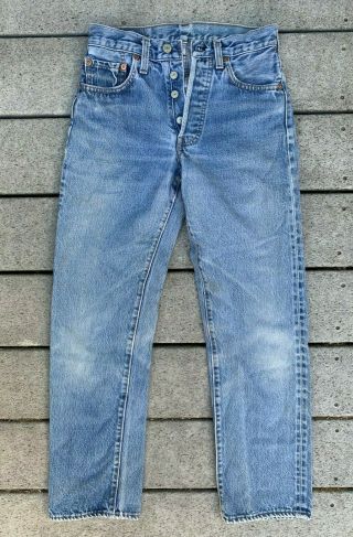 Vtg 70s 80s Levi 501 Redline Selvedge Denim Blue Jeans 24x28 Measured (1977 - 1983