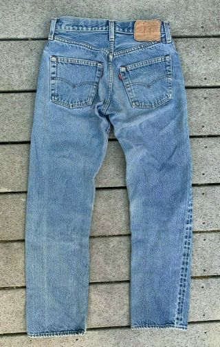 VTG 70s 80s LEVI 501 Redline Selvedge Denim Blue Jeans 24x28 Measured (1977 - 1983 3