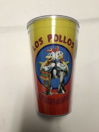 Breaking Bad Los Pollos Hermanos Cooler Tumbler Cup With Straw ⚡️
