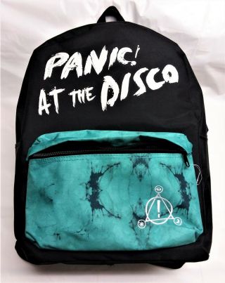Panic At The Disco Rock Band Logo Teal School Backpack Book Bag