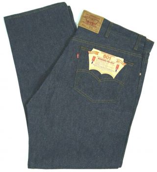 Vintage Levis 501 - 0000 Jeans Men 42x31 80s Shrink To Fit Denim Nos Nwt Raw Usa