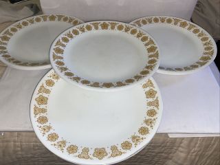 Set Of 10 Corelle Butterfly Gold 10 1/4 " Dinner Plates