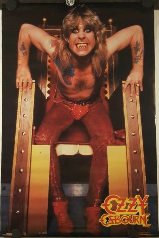 Ozzy Osborne Throne 1982 Poster / 21 X 32 Approx.