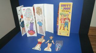 Vintage 1970 Buffy & Jody Family Affair Paper Dolls By Whitman - Uncut Outfits