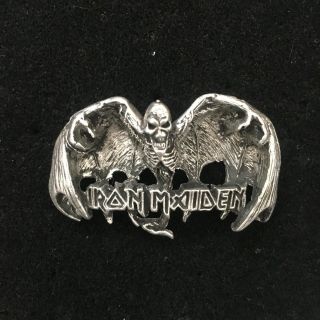 Vintage 1992 Iron Maiden 3d Metal Pin Badge Shirt Sticker