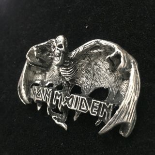 Vintage 1992 Iron Maiden 3D Metal Pin Badge Shirt Sticker 3