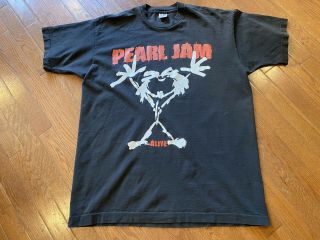 Vintage 1990’s Pearl Jam Alive T - Shirt 1992 Size Xl Single Stitch