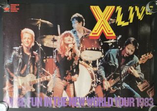 X Band,  Exene,  X Live,  More Fun In The World Tour,  Vintage 1983 Promo Poster