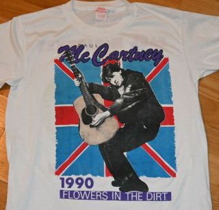 1990 Paul Mccartney Vtg Rock Concert Tour Tee T - Shirt (l) 1980 