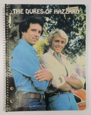 Vintage 1981 Dukes Of Hazzard Spiral School Notebook Bo & Luke Duke Style 2