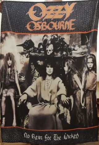 Ozzy Osbourne No Rest For The Wicked Flag Cloth Poster Wall Tapestry Cd Lp Hard