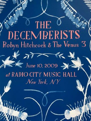 The Decemberists Radio City Music Hall 2009 Poster (carson Ellis)