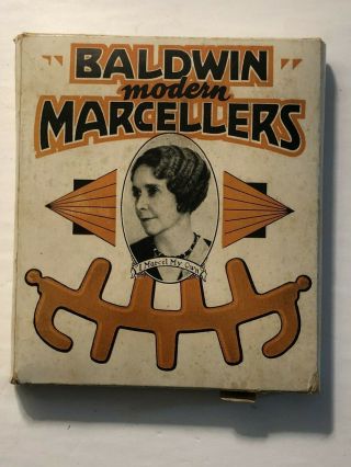 Antique Baldwin Modern Marcellers Rubber Hair Curlers Bob Haircut 1920 