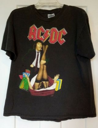 Ac/dc Acdc Vintage Concert T Shirt Pre - Owned 1980 - 1990 