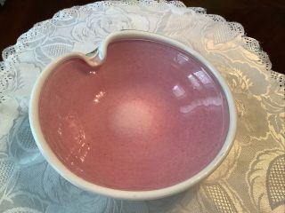 Vtg Murano Italy W Pink Hues Glass Round 7.  5 Inch Bowl Or Ashtray